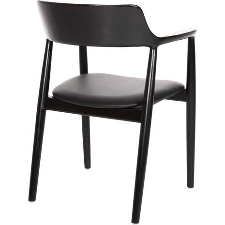 ΠΟΛΥΘΡΟΝΑ ΤΡΑΠΕΖΑΡΙΑΣ KINGSLEY HM9634.02 ΞΥΛΟ ΜΑΟΝΙ- ΜΑΥΡΟ VINYL 58x53x80Yεκ.