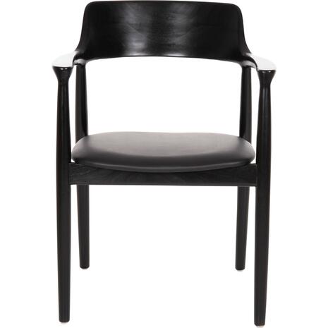 ΠΟΛΥΘΡΟΝΑ ΤΡΑΠΕΖΑΡΙΑΣ KINGSLEY HM9634.02 ΞΥΛΟ ΜΑΟΝΙ- ΜΑΥΡΟ VINYL 58x53x80Yεκ.