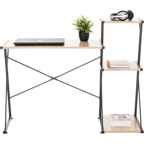 ΓΡΑΦΕΙΟ NOREX HM9317 ΜΕΤΑΛΛΙΚΟ ΜΑΥΡΟ ΜΕ MDF ΕΠΙΦΑΝΕΙΑ ΣΕ ΟΑΚ 116X48X89,5Υεκ.