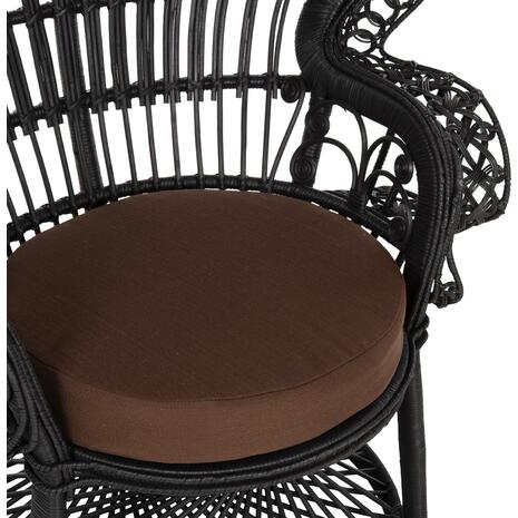 ΠΟΛΥΘΡΟΝΑ ROYAL PEACOCK HM9342.03 RATTAN ΜΑΥΡΟ-ΜΑΞΙΛΑΡΙ ΚΑΦΕ 114x72x150Yεκ. (Μαύρο)