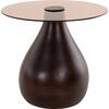 ΒΟΗΘΗΤΙΚΑ ΤΡΑΠΕΖΑΚΙΑ 2ΤΜΧ CHANG HM9668 ΞΥΛΟ MANGO-ΓΥΑΛΙ TOP Φ55x49,5Υ & Φ40x36,5Υεκ.