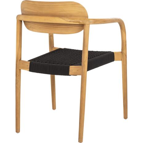 ΠΟΛΥΘΡΟΝΑ OSLO HM9636.02 ΞΥΛΟ TEAK ΦΥΣΙΚΟ & ΜΑΥΡΟ ΣΧΟΙΝΙ 55x54x80Y εκ.
