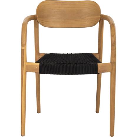 ΠΟΛΥΘΡΟΝΑ OSLO HM9636.02 ΞΥΛΟ TEAK ΦΥΣΙΚΟ & ΜΑΥΡΟ ΣΧΟΙΝΙ 55x54x80Y εκ.