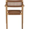 ΠΟΛΥΘΡΟΝΑ CHARLOTTE HM9637.01 ΞΥΛΟ TEAK ΦΥΣΙΚΟ & ΚΑΦΕ ΣΧΟΙΝΙ 59x54x83Y εκ.