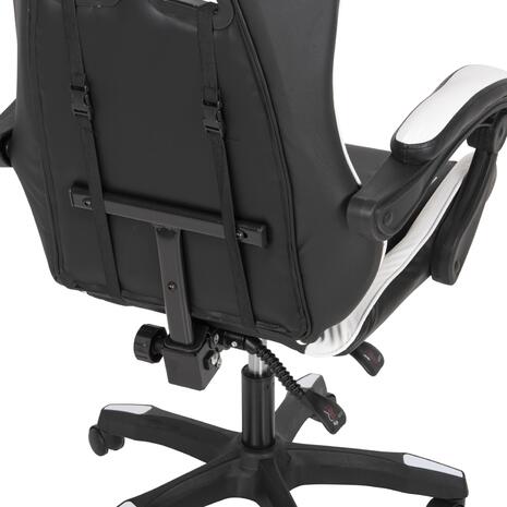 ΠΟΛΥΘΡΟΝΑ GAMING EFFRON HM1186.04 PU ΜΑΥΡΟ ΛΕΥΚΟ 64x61x118Yεκ.