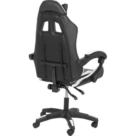 ΠΟΛΥΘΡΟΝΑ GAMING EFFRON HM1186.04 PU ΜΑΥΡΟ ΛΕΥΚΟ 64x61x118Yεκ.