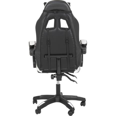 ΠΟΛΥΘΡΟΝΑ GAMING EFFRON HM1186.04 PU ΜΑΥΡΟ ΛΕΥΚΟ 64x61x118Yεκ.