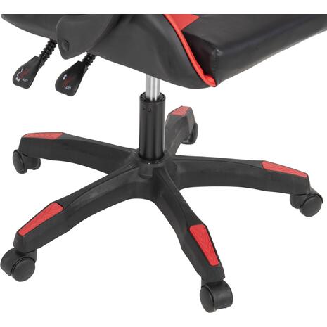ΠΟΛΥΘΡΟΝΑ GAMING EFFRON HM1186.01 PU ΜΑΥΡΟ ΚΟΚΚΙΝΟ 64x61x118Yεκ. (Μαύρο)