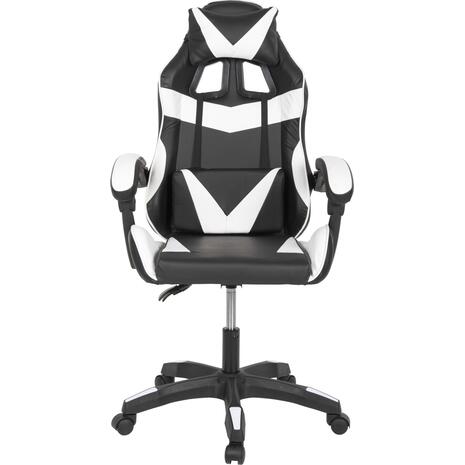 ΠΟΛΥΘΡΟΝΑ GAMING EFFRON HM1186.04 PU ΜΑΥΡΟ ΛΕΥΚΟ 64x61x118Yεκ.