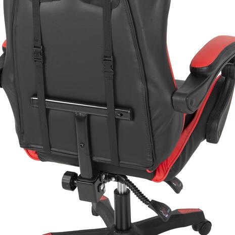 ΠΟΛΥΘΡΟΝΑ GAMING EFFRON HM1186.01 PU ΜΑΥΡΟ ΚΟΚΚΙΝΟ 64x61x118Yεκ. (Μαύρο)