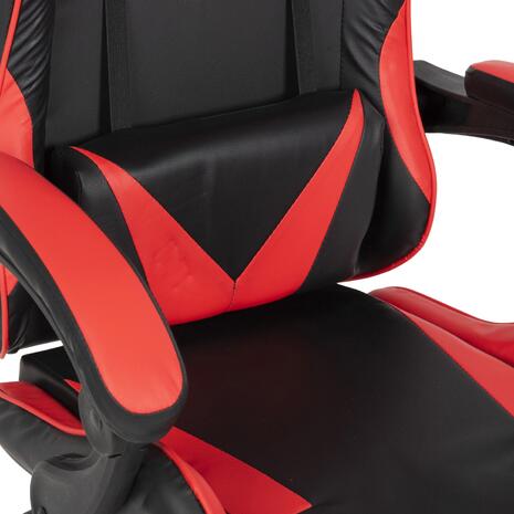 ΠΟΛΥΘΡΟΝΑ GAMING EFFRON HM1186.01 PU ΜΑΥΡΟ ΚΟΚΚΙΝΟ 64x61x118Yεκ. (Μαύρο)