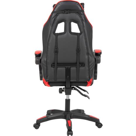 ΠΟΛΥΘΡΟΝΑ GAMING EFFRON HM1186.01 PU ΜΑΥΡΟ ΚΟΚΚΙΝΟ 64x61x118Yεκ. (Μαύρο)