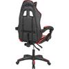 ΠΟΛΥΘΡΟΝΑ GAMING EFFRON HM1186.01 PU ΜΑΥΡΟ ΚΟΚΚΙΝΟ 64x61x118Yεκ. (Μαύρο)