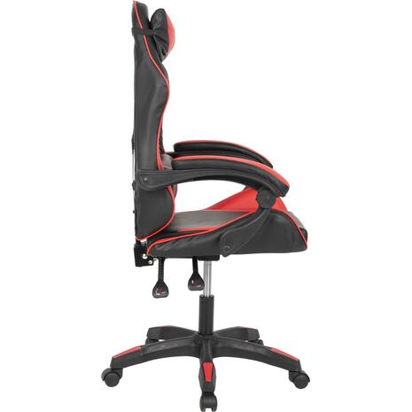 ΠΟΛΥΘΡΟΝΑ GAMING EFFRON HM1186.01 PU ΜΑΥΡΟ ΚΟΚΚΙΝΟ 64x61x118Yεκ. (Μαύρο)