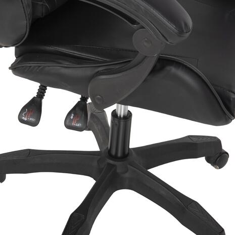 ΠΟΛΥΘΡΟΝΑ GAMING EFFRON HM1186.02 PU ΣΕ ΜΑΥΡΟ ΧΡΩΜΑ 64x61x118Yεκ. (Μαύρο)
