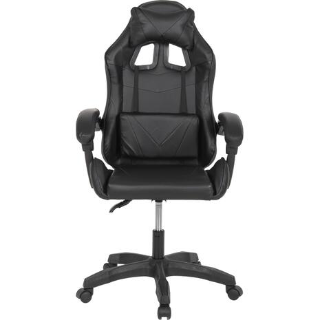 ΠΟΛΥΘΡΟΝΑ GAMING EFFRON HM1186.02 PU ΣΕ ΜΑΥΡΟ ΧΡΩΜΑ 64x61x118Yεκ. (Μαύρο)