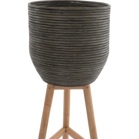 ΓΛΑΣΤΡΑ ΑΠΟ RATTAN ΚΑΙ BAMBOO HM7724 36Χ35Χ95Yεκ.ΦΥΣΙΚΟ - ΠΡΑΣΙΝΟ