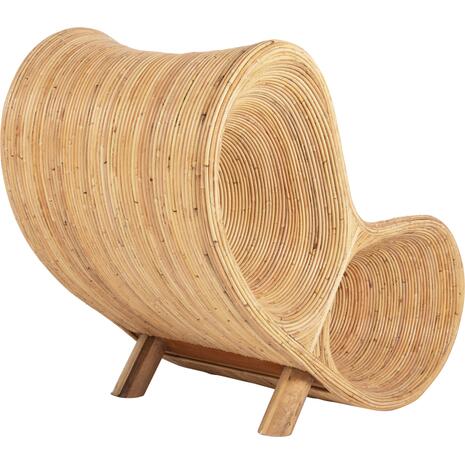 ΠΟΛΥΘΡΟΝΑ CURVY LOUNGE HM9645.01 ΑΠΟ RATTAN ΣΕ ΦΥΣΙΚΗ ΑΠΟΧΡΩΣΗ 63x128x97Y εκ.