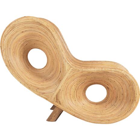 ΠΟΛΥΘΡΟΝΑ CURVY LOUNGE HM9645.01 ΑΠΟ RATTAN ΣΕ ΦΥΣΙΚΗ ΑΠΟΧΡΩΣΗ 63x128x97Y εκ.