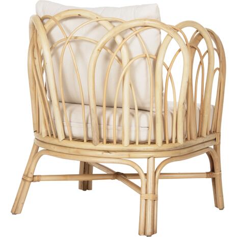 ΠΟΛΥΘΡΟΝΑ ESTOR HM9817 RATTAN ΣΕ ΦΥΣΙΚΟ-ΛΕΥΚΟ ΜΑΞΙΛΑΡΙ 78x75x92Υ εκ.