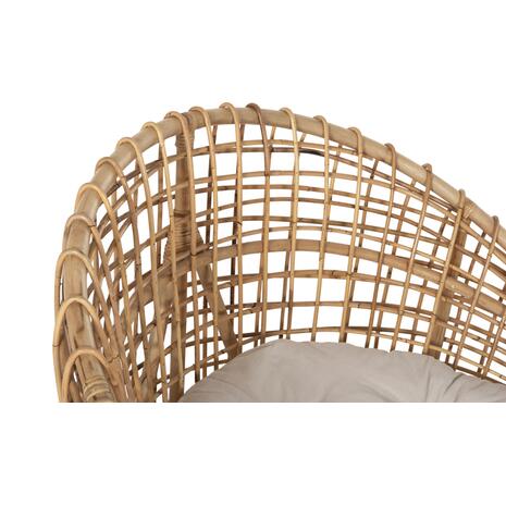ΠΟΛΥΘΡΟΝΑ ENTO HM9814 RATTAN ΣΕ ΦΥΣΙΚΟ-ΛΕΥΚΟ ΜΑΞΙΛΑΡΙ 103x92x81Yεκ.