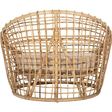 ΠΟΛΥΘΡΟΝΑ ENTO HM9814 RATTAN ΣΕ ΦΥΣΙΚΟ-ΛΕΥΚΟ ΜΑΞΙΛΑΡΙ 103x92x81Yεκ.