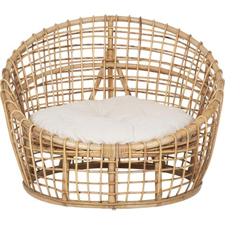 ΠΟΛΥΘΡΟΝΑ ENTO HM9814 RATTAN ΣΕ ΦΥΣΙΚΟ-ΛΕΥΚΟ ΜΑΞΙΛΑΡΙ 103x92x81Yεκ.