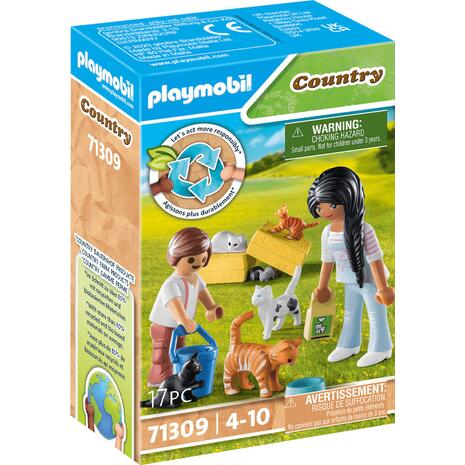 Playmobil Country Οικογένεια Με Γατούλες (71309)