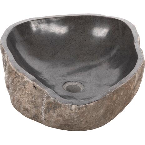 ΝΙΠΤΗΡΑΣ STONE SINK ΛΑΞΕΥΜΕΝΗ ΠΕΤΡΑ ΓΚΡΙ ΑΠΟΧΡΩΣΗ HM4193 55x44x16Υ εκ.