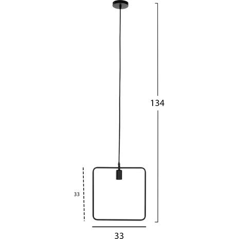 ΦΩΤΙΣΤΙΚΟ ΟΡΟΦΗΣ ΚΡΕΜΑΣΤΟ HM4095 ΜΑΥΡΟ ΜΕΤΑΛΛΙΚΟ 33x33x134Y εκ.