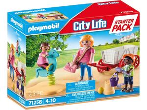 Playmobil City Life Starter Pack Νηπιαγωγός Με Παιδάκια Και Καροτσάκι (71258)