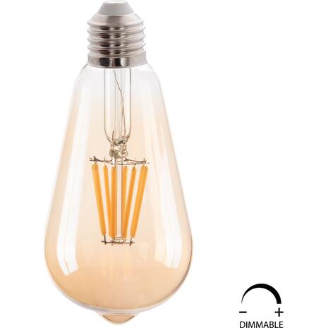 ΛΑΜΠΤΗΡΑΣ HM4188.02 LED FILAMENT 8W E27 DIMMABLE 3000K GOLD