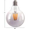 ΛΑΜΠΤΗΡΑΣ GLOBO LED FILAMENT 8W E27 3000K ΦΙΜΕ DIMMABLE HM4050.03