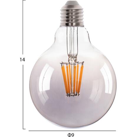 ΛΑΜΠΤΗΡΑΣ GLOBO LED FILAMENT 8W E27 3000K ΦΙΜΕ DIMMABLE HM4050.03