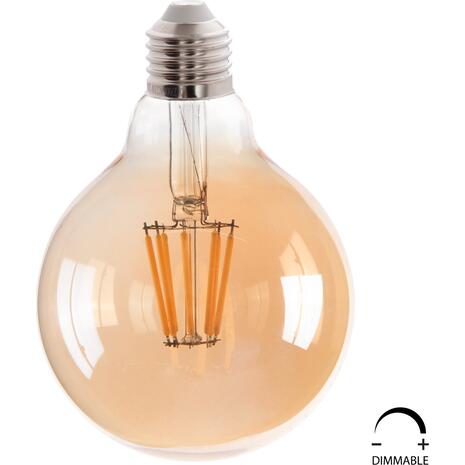 ΛΑΜΠΤΗΡΑΣ GLOBO LED FILAMENT 8W E27 2700K ΧΡΥΣΟ DIMMABLE HM4050.02