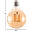 ΛΑΜΠΤΗΡΑΣ GLOBO LED FILAMENT 12W E27 3000K ΧΡΥΣΟ HM4049.02