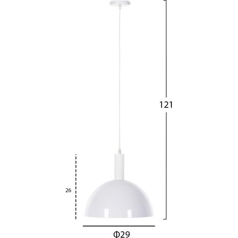 ΦΩΤΙΣΤΙΚΟ ΟΡΟΦΗΣ ΚΡΕΜΑΣΤΟ HM4111 ΛΕΥΚΗ ΜΕΤΑΛΛΙΚΗ ΚΑΜΠΑΝΑ Φ29,5Χ119Υεκ