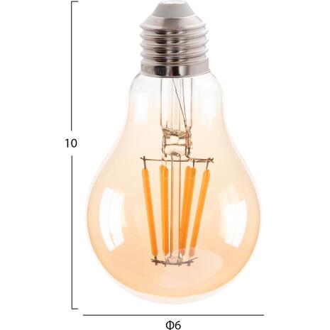 ΛΑΜΠΤΗΡΑΣ HM4045 LED FILAMENT 8W E27 3000K GOLD DIMMABLE