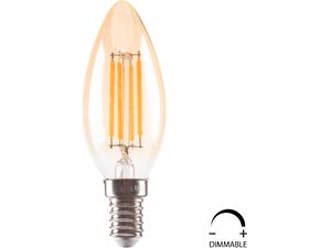 ΛΑΜΠΤΗΡΑΣ LED FILAMENT 4W E14 3000K ΧΡΥΣΟ DIMMABLE HM4048.02