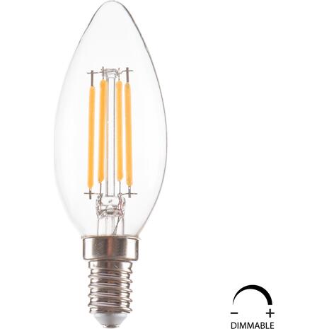 ΛΑΜΠΤΗΡΑΣ LED FILAMENT 4W E14 3000K ΔΙΑΦΑΝΟΣ DIMMABLE HM4048.01