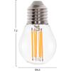 ΛΑΜΠΤΗΡΑΣ HM4046.01 LED FILAMENT 6W E27 3000K ΔΙΑΦΑΝΟ DIMMABLE