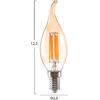 ΛΑΜΠΤΗΡΑΣ HM4047.02 ΣΤΥΛ ΦΛΟΓΑ LED FILAMENT 6W E14 3000K GOLD DIMMABLE