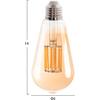 ΛΑΜΠΤΗΡΑΣ HM4189.02 LED FILAMENT 12W E27 2700K GOLD