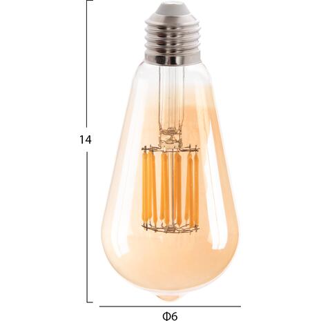 ΛΑΜΠΤΗΡΑΣ HM4189.02 LED FILAMENT 12W E27 3000K GOLD