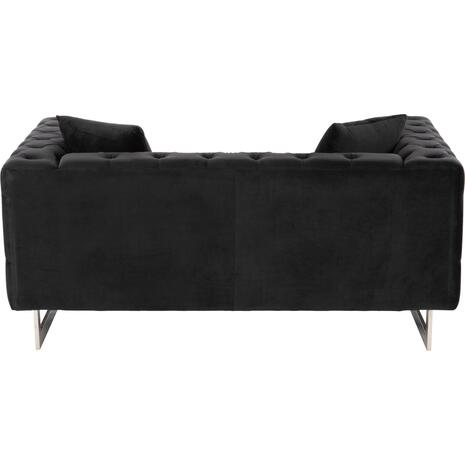 ΚΑΝΑΠΕΣ τ.CHESTERFIELD MOBAR HM3262.04 ΜΑΥΡΟ ΒΕΛΟΥΔΟ-ΜΕΤΑΛΛΙΚΑ ΠΟΔΙΑ 154x85x68Υεκ