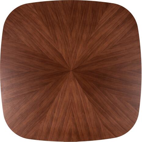 ΤΡΑΠΕΖΙ ΤΡΑΠΕΖΑΡΙΑΣ RINER HM9733 MDF ΜΕ ΚΑΠΛΑΜΑ ΚΑΡΥΔΙΑΣ 150x150x75Υ εκ. (Καρυδί)