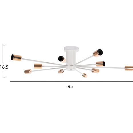ΦΩΤΙΣΤΙΚΟ ΟΡΟΦΗΣ ΚΡΕΜΑΣΤΟ ΠΟΛΥΦΩΤΟ HM4122 ΛΕΥΚΟ ΜΕΤΑΛΛΟ 18,5Υ εκ.
