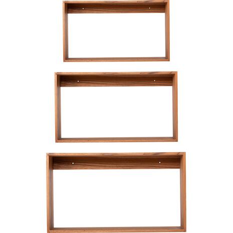 ΡΑΦΙΕΡΑ CHENGIS HM9830 3ΤΜΧ ΞΥΛΟ TEAK ΣΕ ΦΥΣΙΚΟ ΧΡΩΜΑ 60x20x38Υεκ