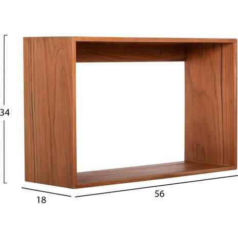 ΡΑΦΙΕΡΑ CHENGIS HM9830 3ΤΜΧ ΞΥΛΟ TEAK ΣΕ ΦΥΣΙΚΟ ΧΡΩΜΑ 60x20x38Υεκ