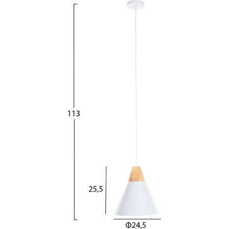 ΦΩΤΙΣΤΙΚΟ ΟΡΟΦΗΣ ΚΡΕΜΑΣΤΟ HM4144 ΛΕΥΚΟ ΜΕΤΑΛΛΙΚΟ ΚΑΠΕΛΟ 24,5x24,5x113Υεκ.